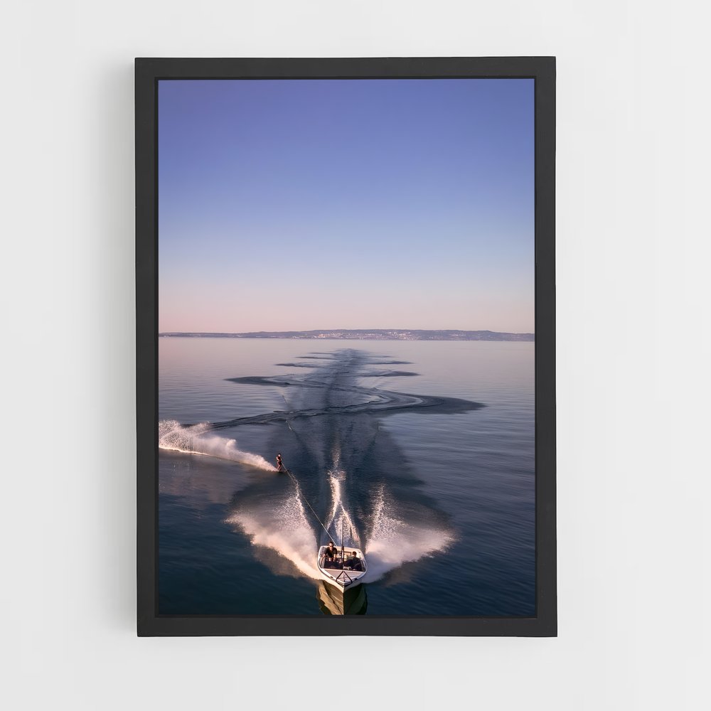Poster Glisse Évasion – affiche Ski nautique (vue 2)